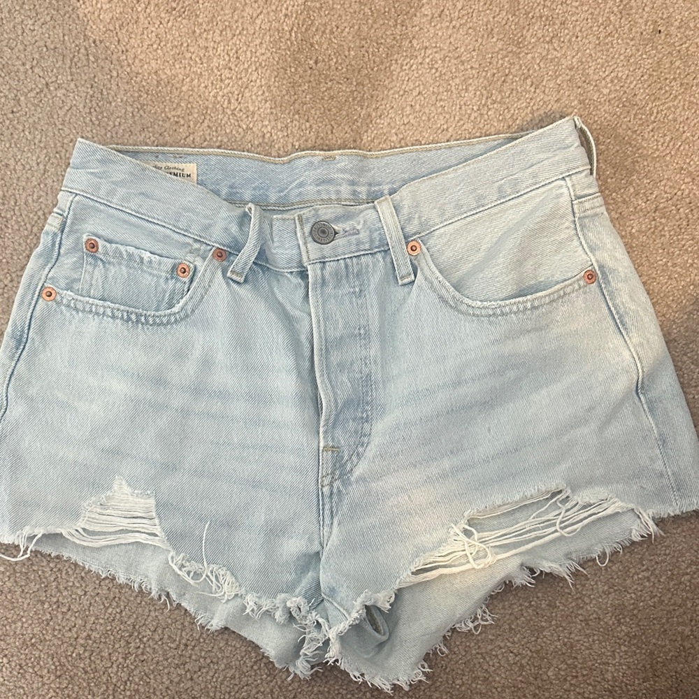 Levi's Light Blue Jean Shorts